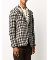 Tagliatore Knitted Check Patterned Blazer