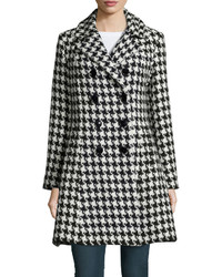 Sofia Cashmere Houndstooth Double Breasted Princess Coat