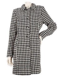 Kris Jenner Kollection Houndstooth Button Front Coat