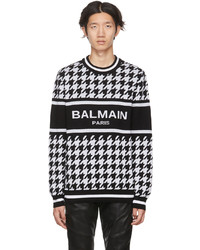 Balmain Black Houndstooth Sweater