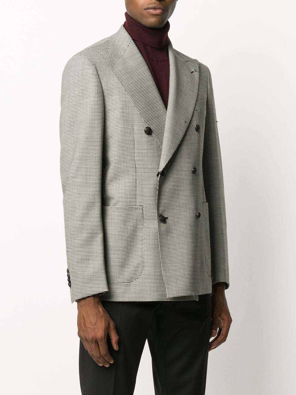 Tagliatore Double Breasted Houndstooth Blazer 465 Farfetch Com