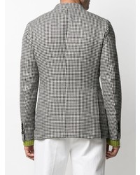 Tagliatore Houndstooth Print Double Breasted Blazer