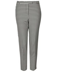 Topshop Houndstooth Cigarette Trousers