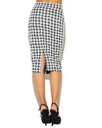 Arden B Checkered Knit Midi Skirt