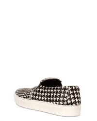 Collection Privée? Houndstooth Ponyskin Slip On Sneakers