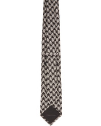 Tom Ford Black Grey Pied De Poule Tie