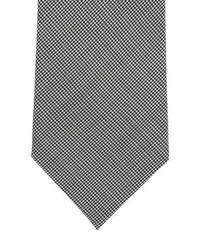 Micro Houndstooth Tie W Floral Tipping