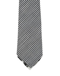 Micro Houndstooth Tie W Printed Tipping