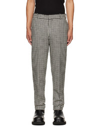 Alexander McQueen Black White Dogtooth Cigarette Trousers