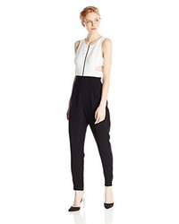 Adelyn Rae Adelyn R Color Block Sleeveless Zip Front Jumpsuit