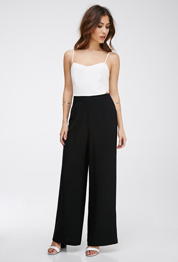 black and white colorblock jumpsuit