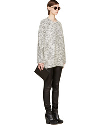 Helmut Lang Black White Oversized Source Sweater