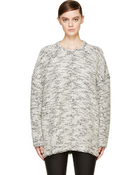 Helmut Lang Black White Oversized Source Sweater
