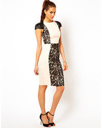 Paper Dolls Body Conscious Dress With Lace Insert
