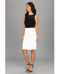 Adrianna Papell Scallop Detail Colorblock Sheath