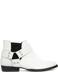 Asos Afternoon Leather Chelsea Ankle Boots White