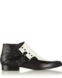 McQ by Alexander McQueen Mcq Alexander Mcqueen Two Tone Leather Ankle Boots
