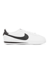 Nike White And Black Cortez Basic Sneakers