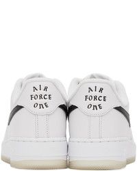 Nike White Black Anniversary Edition Air Force 1 Bronx Origins Low Sneakers