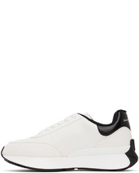 Alexander McQueen White Black Runner Sneakers