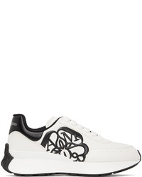 Alexander McQueen White Black Runner Sneakers