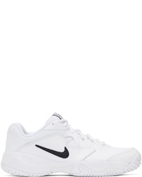 Nike White Leather Court Lite 2 Sneakers