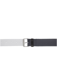 Dheygere Black Pvc And Leather Belt