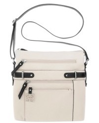 Giani Bernini Handbag Pebble Leather Multi Zip Pocket Crossbody Bag