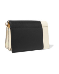 Valextra Swing Two Tone Textured Leather Shoulder Bag