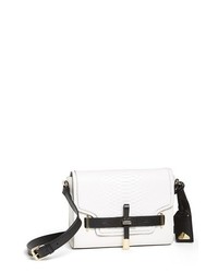 Vince Camuto Max Leather Crossbody Bag Small Snow White Matte Snake Combo