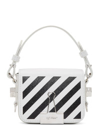 Off-White White And Black Baby Flap Diag Bag