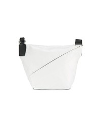 Proenza Schouler White Zip Hobo Croc Leather Shoulder Bag