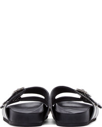 Givenchy Black White Striped Swiss Sandals