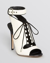 B Brian Atwood Lace Up Open Toe Sandals Lodosa High Heel