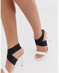 Lipsy Barely There Heeled Sandal With Elastic Detail