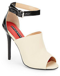 Charles Jourdan Casey Colorblock Leather Ankle Strap Sandals
