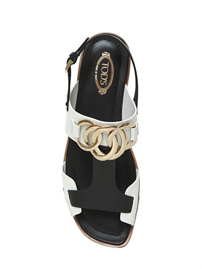 Tod's Chained Leather Sandals, $825 | LUISAVIAROMA | Lookastic