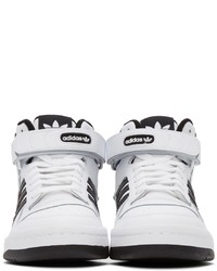 adidas Originals Black White Forum Mid Sneakers