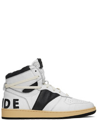 Rhude Black White Rhecess Hi Sneakers