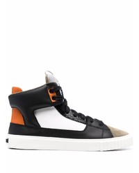 Just Cavalli Colour Block Panelled High Top Sneakers
