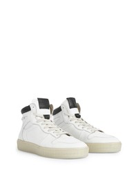 AllSaints Davian Cervo Leather High Top Sneaker In Chalk White At Nordstrom