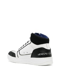 Armani Exchange High Top Leather Sneakers