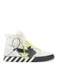 Off-White High Top Vulcanized Leather Cream White