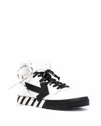 Off-White High Top Vulcanized Leather White Black