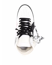 Off-White High Top Vulcanized Leather White Black