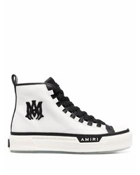 Amiri Logo Embroidered High Top Sneakers