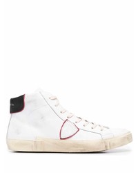 Philippe Model Paris Logo Patch High Top Sneakers