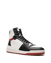 YSL Sl24 Panelled High Top Sneakers