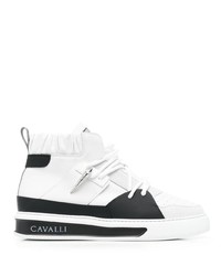 Roberto Cavalli Tiger Tooth Panelled High Top Sneakers