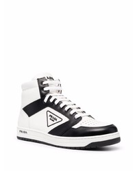 Prada Triangle Logo Contrast Trim Sneakers